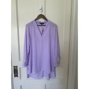 Eloquii Lavender V-Neck Blouse